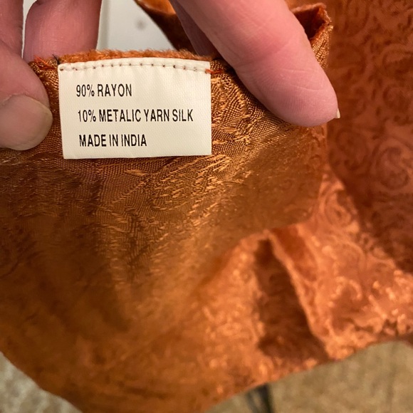 Beautiful Made in India Mixed Fabric Patchwork Reversible Scarf - Picture 12 of 12